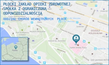 ODDZIAŁ CHORÓB WEWNĘTRZNYCH - PŁOCKI ZAKŁAD OPIEKI ZDROWOTNEJ SPÓŁKA Z OGRANICZONĄ ODPOWIEDZIALNOŚCIĄ - KOŚCIUSZKI 28,  PŁOCK