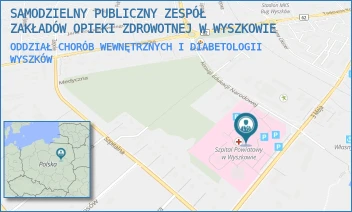 ODDZIAŁ CHORÓB WEWNĘTRZNYCH I DIABETOLOGII - SAMODZIELNY PUBLICZNY ZESPÓŁ ZAKŁADÓW OPIEKI ZDROWOTNEJ W WYSZKOWIE - KOMISJI EDUKACJI NARODOWEJ 1,  WYSZKÓW