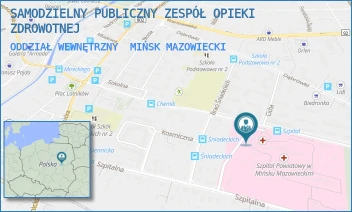 ODDZIAŁ WEWNĘTRZNY - SAMODZIELNY PUBLICZNY ZESPÓŁ OPIEKI ZDROWOTNEJ - SZPITALNA 37,  MIŃSK MAZOWIECKI