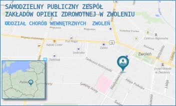 ODDZIAŁ CHORÓB WEWNĘTRZNYCH - SAMODZIELNY PUBLICZNY ZESPÓŁ ZAKŁADÓW OPIEKI ZDROWOTNEJ W ZWOLENIU - W.JAGIEŁŁY 12,  ZWOLEŃ