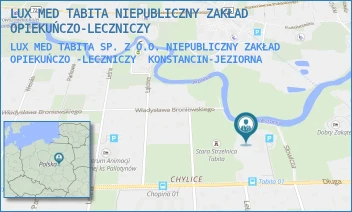 LUX MED TABITA SP. Z O.O. NIEPUBLICZNY ZAKŁAD OPIEKUŃCZO -LECZNICZY - "LUX MED CENTRUM OPIEKI I REHABILITACJI" SPÓŁKA Z OGRANICZONĄ ODPOWIEDZIALNOŚCIĄ - DŁUGA 43,  KONSTANCIN-JEZIORNA
