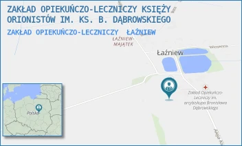 ZAKŁAD OPIEKUŃCZO-LECZNICZY - ZAKŁAD OPIEKUŃCZO-LECZNICZY KSIĘŻY ORIONISTÓW IM. KS. B. DĄBROWSKIEGO - AL. KSIĘZY ORIONISTÓW 1, ŁAŹNIEW