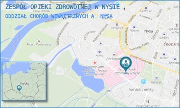ODDZIAŁ CHORÓB WEWNĘTRZNYCH A - ZESPÓŁ OPIEKI ZDROWOTNEJ W NYSIE - UL. BOHATERÓW WARSZAWY 23,  NYSA