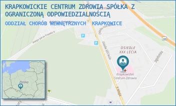ODDZIAŁ CHORÓB WEWNĘTRZNYCH - KRAPKOWICKIE CENTRUM ZDROWIA SPÓŁKA Z OGRANICZONĄ ODPOWIEDZIALNOŚCIĄ - UL. OŚ. XXX-LECIA 21,  KRAPKOWICE