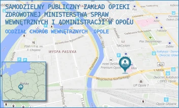 ODDZIAŁ CHORÓB WEWNĘTRZNYCH - SAMODZIELNY PUBLICZNY ZAKŁAD OPIEKI ZDROWOTNEJ MINISTERSTWA SPRAW WEWNĘTRZNYCH I ADMINISTRACJI W OPOLU - UL. KRAKOWSKA 44,  OPOLE