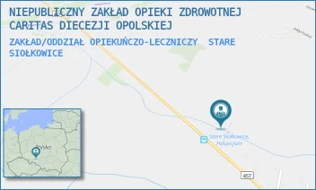 ZAKŁAD/ODDZIAŁ OPIEKUŃCZO-LECZNICZY - NIEPUBLICZNY ZAKŁAD OPIEKI ZDROWOTNEJ CARITAS DIECEZJI OPOLSKIEJ - UL. PIASTOWSKA 26,  STARE SIOŁKOWICE