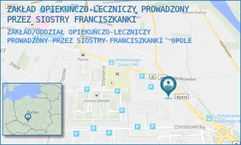 ZAKŁAD/ODDZIAŁ OPIEKUŃCZO-LECZNICZY PROWADZONY PRZEZ SIOSTRY FRANCISZKANKI - ZAKŁAD OPIEKUŃCZO-LECZNICZY PROWADZONY PRZEZ SIOSTRY FRANCISZKANKI - PRÓSZKOWSKA 72,  OPOLE