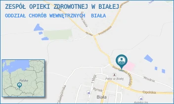 ODDZIAŁ CHORÓB WEWNĘTRZNYCH - ZESPÓŁ OPIEKI ZDROWOTNEJ W BIAŁEJ - UL. MONIUSZKI 8,  BIAŁA