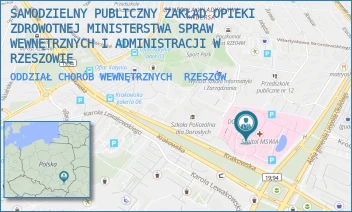 ODDZIAŁ CHORÓB WEWNĘTRZNYCH - SAMODZIELNY PUBLICZNY ZAKŁAD OPIEKI ZDROWOTNEJ MINISTERSTWA SPRAW WEWNĘTRZNYCH I ADMINISTRACJI W RZESZOWIE - UL. KRAKOWSKA 16,  RZESZÓW