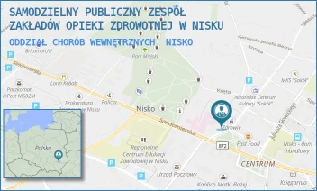 ODDZIAŁ CHORÓB WEWNĘTRZNYCH - SAMODZIELNY PUBLICZNY ZESPÓŁ ZAKŁADÓW OPIEKI ZDROWOTNEJ W NISKU - KOŚCIUSZKI 1,  NISKO
