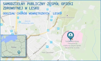 ODDZIAŁ CHORÓB WEWNĘTRZNYCH - SAMODZIELNY PUBLICZNY ZESPÓŁ OPIEKI ZDROWOTNEJ W LESKU - UL. KOCHANOWSKIEGO 2,  LESKO
