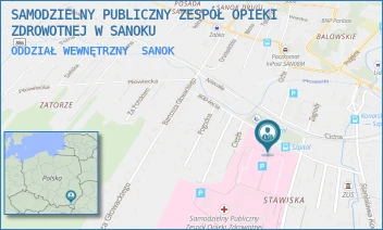 ODDZIAŁ WEWNĘTRZNY - SAMODZIELNY PUBLICZNY ZESPÓŁ OPIEKI ZDROWOTNEJ W SANOKU - UL. 800-LECIA 26,  SANOK