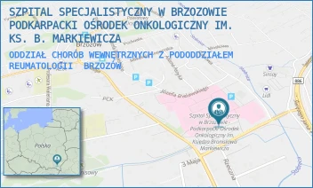 ODDZIAŁ CHORÓB WEWNĘTRZNYCH Z PODODDZIAŁEM REUMATOLOGII - SZPITAL SPECJALISTYCZNY W BRZOZOWIE PODKARPACKI OŚRODEK ONKOLOGICZNY IM. KS. B. MARKIEWICZA - UL. KS. J. BIELAWSKIEGO 18,  BRZOZÓW