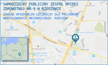 ZAKŁAD OPIEKUŃCZO-LECZNICZY DLA PACJENTÓW WENTYLOWANYCH MECHANICZNIE - SAMODZIELNY PUBLICZNY ZESPÓŁ OPIEKI ZDROWOTNEJ NR 1 W RZESZOWIE - UL. LUBELSKA 6,  RZESZÓW