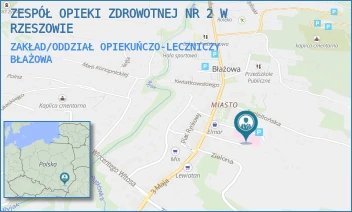ZAKŁAD/ODDZIAŁ OPIEKUŃCZO-LECZNICZY - ZESPÓŁ OPIEKI ZDROWOTNEJ NR 2 W RZESZOWIE - UL. MARSZ. JÓZEFA PIŁSUDSKIEGO 6,  BŁAŻOWA