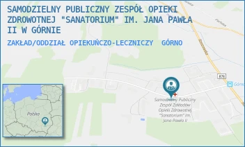 ZAKŁAD/ODDZIAŁ OPIEKUŃCZO-LECZNICZY - SZPITAL CHORÓB PŁUC I OPIEKA DŁUGOTERMINOWA IM. ŚW. JANA PAWŁA II W GÓRNIE - UL. RZESZOWSKA 5,  GÓRNO