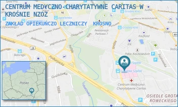 ZAKŁAD OPIEKUŃCZO LECZNICZY - CENTRUM MEDYCZNO-CHARYTATYWNE CARITAS W KROŚNIE NZOZ - UL. GRODZKA 45,  KROSNO