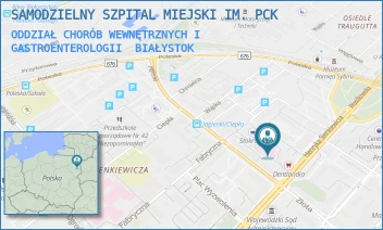 ODDZIAŁ CHORÓB WEWNĘTRZNYCH I GASTROENTEROLOGII - SAMODZIELNY SZPITAL MIEJSKI IM. PCK - SIENKIEWICZA 79,  BIAŁYSTOK