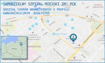 ODDZIAŁ CHORÓB WEWNĘTRZNYCH O PROFILU KARDIOLOGICZNYM - SAMODZIELNY SZPITAL MIEJSKI IM. PCK - SIENKIEWICZA 79,  BIAŁYSTOK