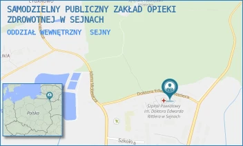 ODDZIAŁ WEWNĘTRZNY - SAMODZIELNY PUBLICZNY ZAKŁAD OPIEKI ZDROWOTNEJ W SEJNACH - DR  EDWARDA  RITTLERA 1,  SEJNY
