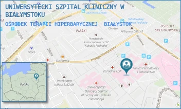 OŚRODEK TERAPII HIPERBARYCZNEJ - UNIWERSYTECKI SZPITAL KLINICZNY W BIAŁYMSTOKU - M.C.SKŁODOWSKIEJ 24A,  BIAŁYSTOK