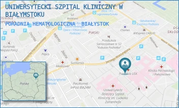 PORADNIA HEMATOLOGICZNA - UNIWERSYTECKI SZPITAL KLINICZNY W BIAŁYMSTOKU - WASZYNGTONA 15A,  BIAŁYSTOK