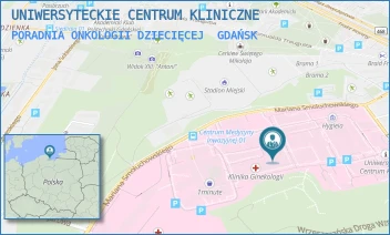 PORADNIA ONKOLOGII DZIECIĘCEJ - UNIWERSYTECKIE CENTRUM KLINICZNE - UL. DĘBINKI 7,  GDAŃSK