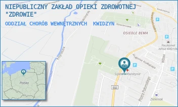 ODDZIAŁ CHORÓB WEWNĘTRZNYCH - NIEPUBLICZNY ZAKŁAD OPIEKI ZDROWOTNEJ "ZDROWIE" - UL. JÓZEFA HALLERA 31,  KWIDZYN