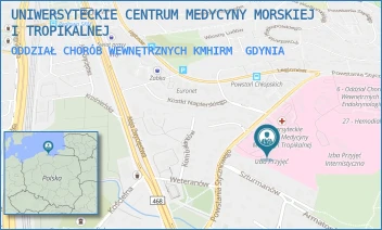ODDZIAŁ CHORÓB WEWNĘTRZNYCH KMHIRM - UNIWERSYTECKIE CENTRUM MEDYCYNY MORSKIEJ I TROPIKALNEJ - UL. POWSTANIA STYCZNIOWEGO 9B,  GDYNIA