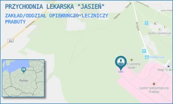 ZAKŁAD/ODDZIAŁ OPIEKUŃCZO-LECZNICZY - PRZYCHODNIA LEKARSKA "JASIEŃ" - UL. KURACYJNA 37,  PRABUTY