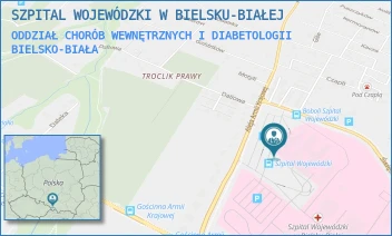 ODDZIAŁ CHORÓB WEWNĘTRZNYCH I DIABETOLOGII - SZPITAL WOJEWÓDZKI W BIELSKU-BIAŁEJ - UL. AL.ARMII KRAJOWEJ 101,  BIELSKO-BIAŁA