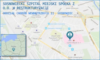 ODDZIAŁ CHORÓB WEWNĘTRZNYCH II - SOSNOWIECKI SZPITAL MIEJSKI SPÓŁKA Z O.O. W RESTRUKTURYZACJI - UL. EMILA ZEGADŁOWICZA 3,  SOSNOWIEC