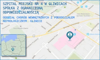 ODDZIAŁ CHORÓB WEWNĘTRZNYCH Z PODODDZIAŁEM NEFROLOGICZNYM - SZPITAL MIEJSKI W GLIWICACH SPÓŁKA Z OGRANICZONĄ ODPOWIEDZIALNOŚCIĄ - UL. TADEUSZA KOŚCIUSZKI 29,  GLIWICE