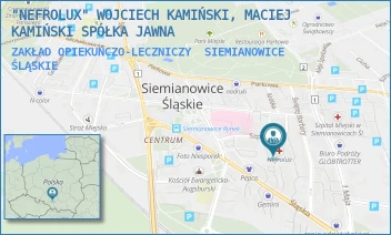 ZAKŁAD OPIEKUŃCZO-LECZNICZY - "NEFROLUX" WOJCIECH KAMIŃSKI, MACIEJ KAMIŃSKI SPÓŁKA Z OGRANICZONĄ ODPOWIEDZIALNOŚCIĄ - UL. SZPITALNA 6,  SIEMIANOWICE ŚLĄSKIE
