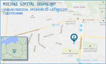 ZAKŁAD/ODDZIAŁ OPIEKUŃCZO-LECZNICZY - MIEJSKI SZPITAL ZESPOLONY - UL. BONY 1/3,  CZĘSTOCHOWA