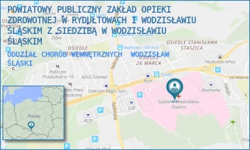 ODDZIAŁ CHORÓB WEWNĘTRZNYCH - SZPITAL POWIATOWY W WODZISŁAWIU ŚLĄSKIM - UL. 26 MARCA 51,  WODZISŁAW ŚLĄSKI