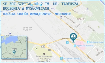ODDZIAŁ CHORÓB WEWNĘTRZNYCH - SP ZOZ SZPITAL NR 2 IM. DR. TADEUSZA BOCZONIA W MYSŁOWICACH - UL. BYTOMSKA 41,  MYSŁOWICE