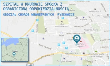 ODDZIAŁ CHORÓB WEWNĘTRZNYCH - ZESPÓŁ SZPITALI POWIATU GLIWICKIEGO SPÓŁKA Z OGRANICZONĄ ODPOWIEDZIALNOŚCIĄ - UL. SZPITALNA 2,  PYSKOWICE