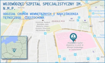 ODDZIAŁ CHORÓB WEWNĘTRZNYCH I NADCIŚNIENIA TĘTNICZEGO - WOJEWÓDZKI SZPITAL SPECJALISTYCZNY IM. N.M.P. - UL. POLSKIEGO CZERWONEGO KRZYŻA 7,  CZĘSTOCHOWA