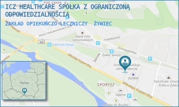 ZAKŁAD OPIEKUŃCZO-LECZNICZY - ICZ HEALTHCARE SPÓŁKA Z OGRANICZONĄ ODPOWIEDZIALNOŚCIĄ - UL. ŻWIROWA 20,  ŻYWIEC