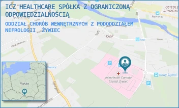 ODDZIAŁ CHORÓB WEWNĘTRZNYCH Z PODODDZIAŁEM NEFROLOGII - ICZ HEALTHCARE SPÓŁKA Z OGRANICZONĄ ODPOWIEDZIALNOŚCIĄ - UL. POLA LISICKICH 80,  ŻYWIEC