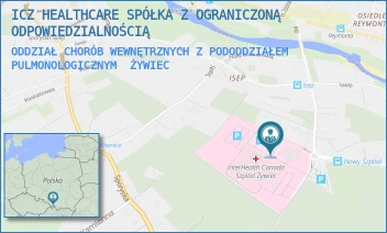 ODDZIAŁ CHORÓB WEWNĘTRZNYCH Z PODODDZIAŁEM PULMONOLOGICZNYM - ICZ HEALTHCARE SPÓŁKA Z OGRANICZONĄ ODPOWIEDZIALNOŚCIĄ - UL. POLA LISICKICH 80,  ŻYWIEC