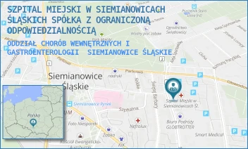 ODDZIAŁ CHORÓB WEWNĘTRZNYCH I GASTROENTEROLOGII - SZPITAL MIEJSKI W SIEMIANOWICACH ŚLĄSKICH SPÓŁKA Z OGRANICZONĄ ODPOWIEDZIALNOŚCIĄ - UL. 1 MAJA 9,  SIEMIANOWICE ŚLĄSKIE