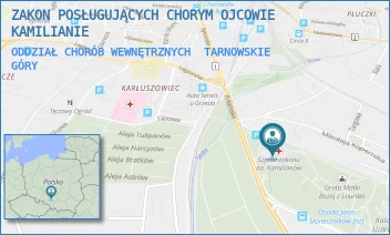 ODDZIAŁ CHORÓB WEWNĘTRZNYCH - ZAKON POSŁUGUJĄCYCH CHORYM OJCOWIE KAMILIANIE - UL. BYTOMSKA 22,  TARNOWSKIE GÓRY