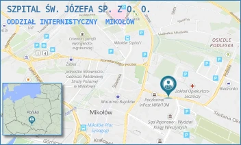 ODDZIAŁ INTERNISTYCZNY - SZPITAL ŚW. JÓZEFA SP. Z O. O. - UL. STEFANA OKRZEI 27,  MIKOŁÓW