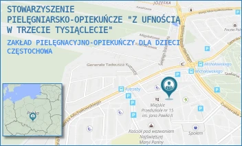 ZAKŁAD PIELĘGNACYJNO-OPIEKUŃCZY DLA DZIECI - STOWARZYSZENIE PIELĘGNIARSKO-OPIEKUŃCZE "Z UFNOŚCIĄ W TRZECIE TYSIĄCLECIE" - UL. MICHAŁOWSKIEGO 30,  CZĘSTOCHOWA