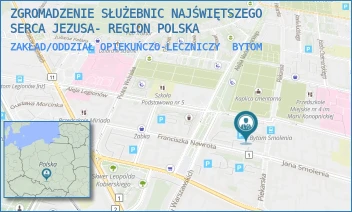 ZAKŁAD/ODDZIAŁ OPIEKUŃCZO-LECZNICZY - ZGROMADZENIE SŁUŻEBNIC NAJŚWIĘTSZEGO SERCA JEZUSA- REGION POLSKA - UL. PIEKARSKA 59,  BYTOM
