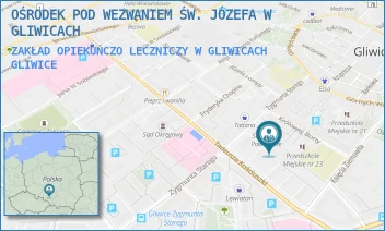 ZAKŁAD OPIEKUŃCZO LECZNICZY W GLIWICACH - OŚRODEK POD WEZWANIEM ŚW. JÓZEFA W GLIWICACH - UL. ZYGMUNTA STAREGO 19C,  GLIWICE