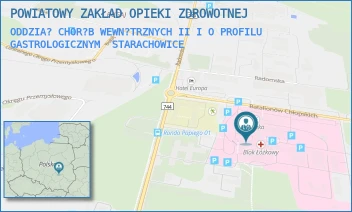 ODDZIA? CHOR?B WEWN?TRZNYCH II I O PROFILU GASTROLOGICZNYM - POWIATOWY ZAKŁAD OPIEKI ZDROWOTNEJ - BATALIONÓW CHŁOPSKICH 6,  STARACHOWICE