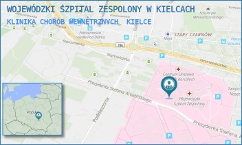 KLINIKA CHORÓB WEWNĘTRZNYCH - WOJEWÓDZKI SZPITAL ZESPOLONY W KIELCACH - GRUNWALDZKA 45,  KIELCE